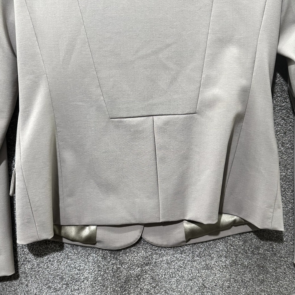 Eileen Fisher Blazer Jacket Women Small Gray 3 Button Notch Lapel Office Career - Picture 7 of 13